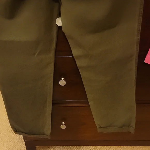 AG Adriano Goldschmied Olive Cropped Pants - Picture 6 of 11